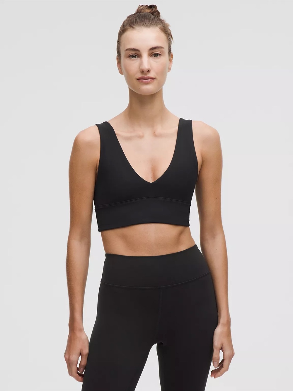 Lululemon Align V-Neck Black Sports Bra A/B cup size 6